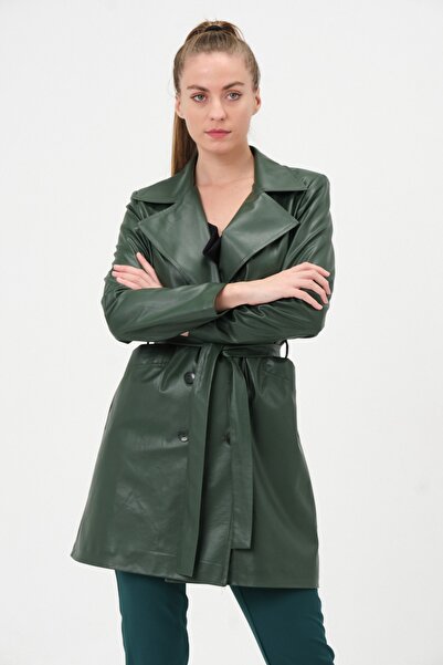 Shahiqa Suni Deri Trençkot