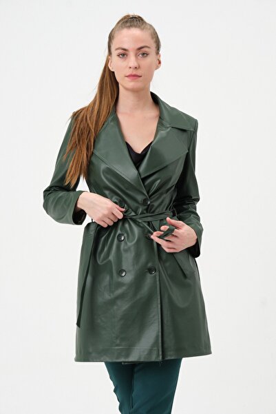 Shahiqa Suni Deri Trençkot