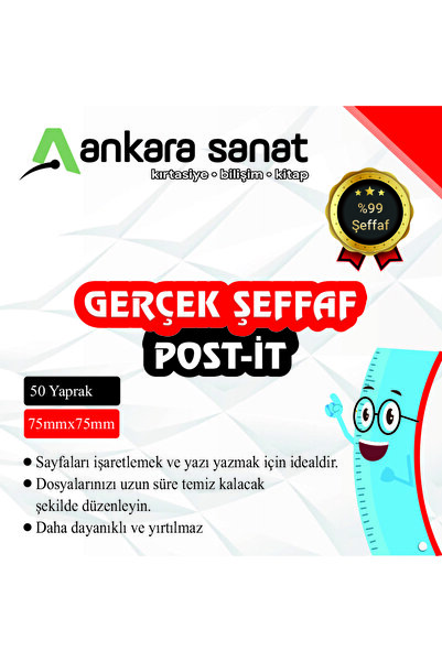 Maxx Şeffaf Post-it + Artline Teknik Çizim Kalem (0,03-0,05-brush) Seti