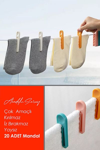 Anadolu Saray Çarşısı Agrafe de încuietoare premium indestructibile - 20 buc, multifuncțional, set de șuruburi fără arc |   Pachet de 20 de șuruburi care nu lasă urme