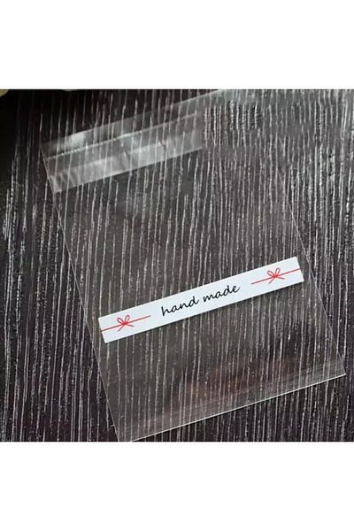 OzanTuhafiye Banded Transparent Patterned Bag Opp 10x10 Cm 95 Pieces