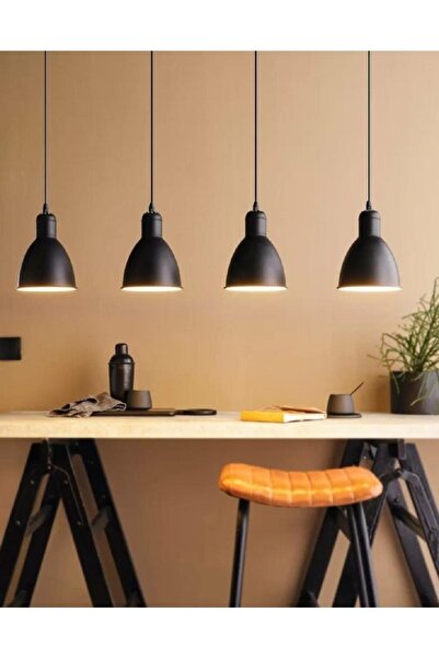 demet habek mylights Mylıghts Dörtlü Masa Üstü Tezgah Yada Bar Üstü Siyah Metal Sakıt Avize