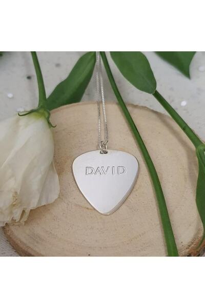 GÜMÜŞ Pena Gitar Isimli 925 Ayar Şık Kolye