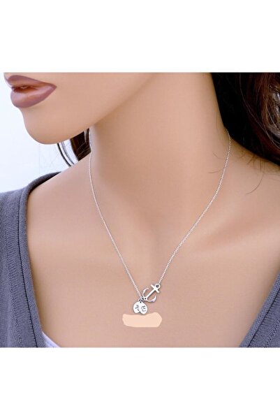 GÜMÜŞ Harfli Çapa 925 Ayar Kolye