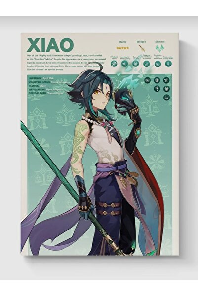 fırsatlar diyarı Genshin Impact Xiâo Anime Poster - Yüksek Çözünürlük Hd Duva...