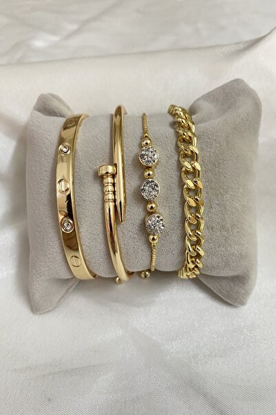 KOBA Altın Kaplama Kadın Kombin Bileklik