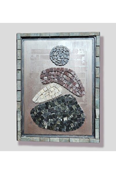 Atölye Lovas ,ahşap Üzerine Mermer Mozaik , Anadolu Esintileri, 25 X 35 Cm Du...