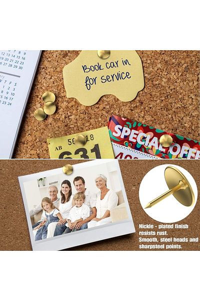 Biotech Riveted Thumbtack Map Cork Panel Hat Nails Puneuse 1200 Pieces