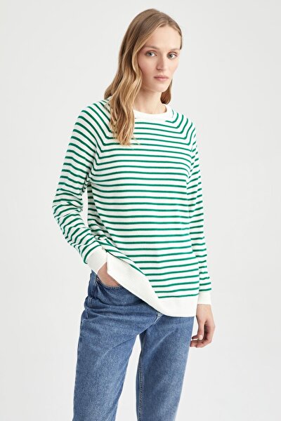 DeFacto Pullover - Grün - Relaxed Fit