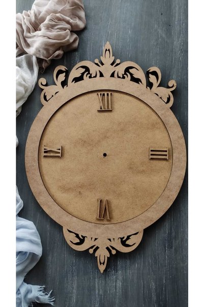 SERAP İSKENDER PAİNTİNG Motif Ham- Saat-64*45 Cm,12mm(BOYANABİLİR)