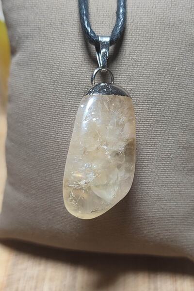 TAŞÇIZADE قلادة من حجر السترين الطبيعي الخام بحجم كبير