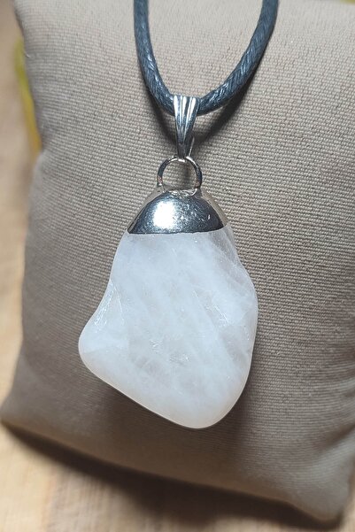 TAŞÇIZADE Süt Kuvars Taşı Iri Boy Ham Natural Kolye