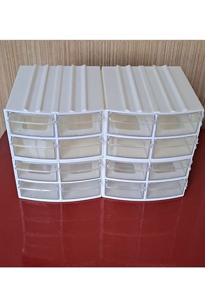 Depolife Transparent Drawer Organizer Box 4 Boxes 16 Compartments Dremel Engraving Bead Jewelry Storage Box