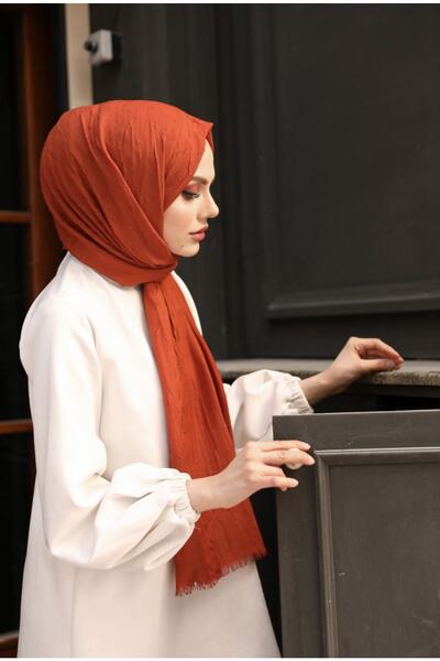 Mides scarf Bambu Siyah Renk Şal-kiremit