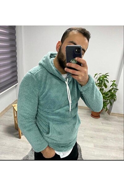 ModaTEKS Unisex Peluş Kapüşonlu Sweatshirt