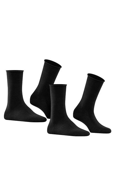 FALKE Damen Socken, 2er Pack - Happy, Kurzsocken, Rollbündchen