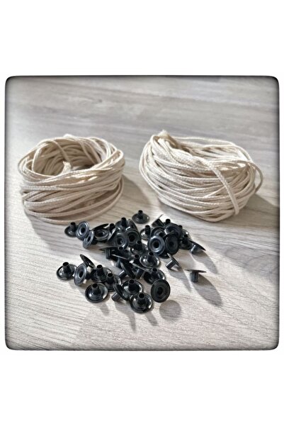 EVİNYA HOME Mum Fitili 10 Metre | Pamuk Mum Fitili + Çıtçıt Stand Hediyeli
