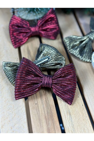 QUEEN AKSESUAR New Trend Luxury Claret Red Shiny Glittery Fund Metal Prince C...