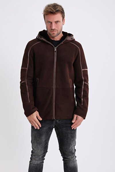 Leather Club Kahve Kürk Içlikli Süet Deri Kaban