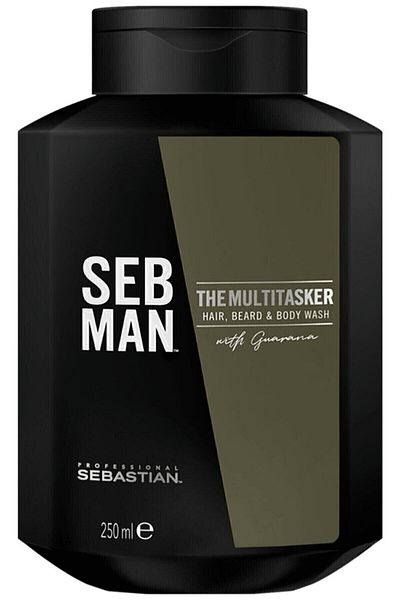 SEBASTIAN شامبو احترافي 3 في 1 للشعر واللحية والجسم - سيب مان 250 مل متعدد الوظائف