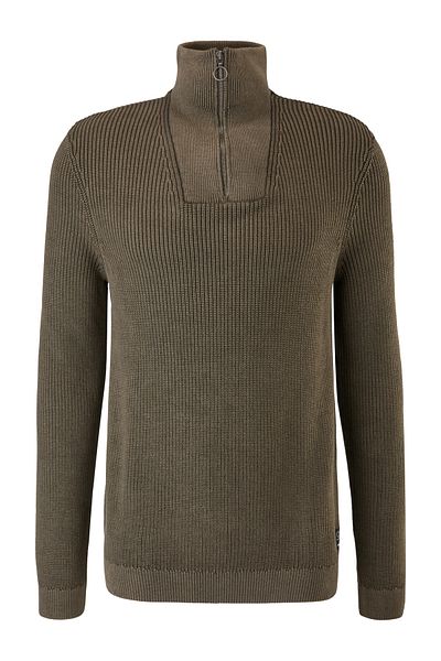 QS by s.Oliver Pullover - Khaki - Regular Fit