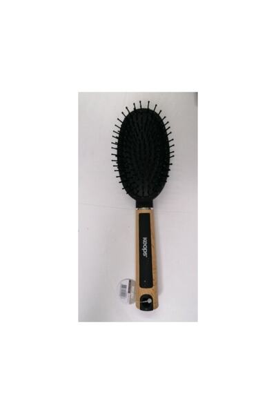 Keops Perie de păr cu mâner din lemn, neagră