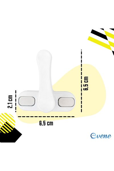Pandogo Window Lock 5 Pieces Door and Window Safety Apparatus Security Product Pull Lock White