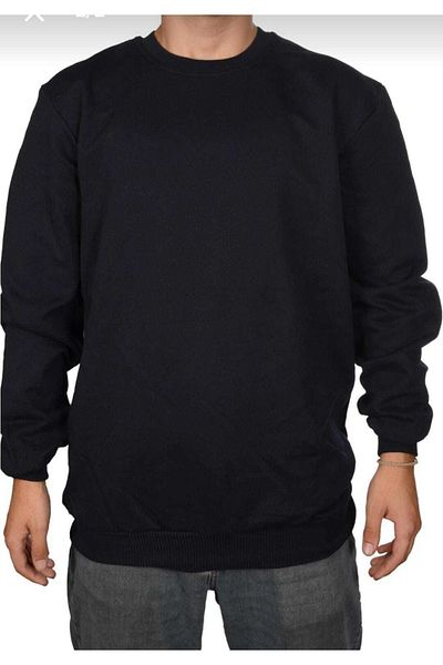 FATELLA Unisex Crew Neck Plain Basic Hooded Two Thread New Year Concept Sweatshirt