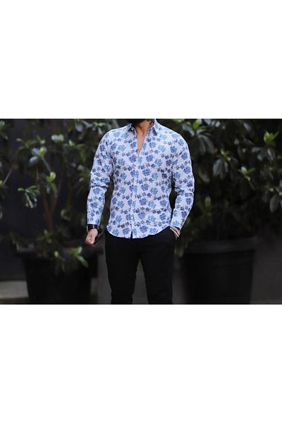 CLASSO Digital Print Slimfit Shirt