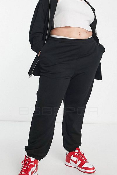 BSBSPOR Καλοκαιρινή μαύρη φόρμα Jogger Elastic Leg Γυναικεία Παπούτσια