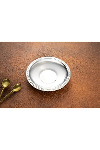 BAYDURSAN Tea Plate Stainless Steel Drop Pattern Luxury Model 12 Pieces (304 QUALITY)