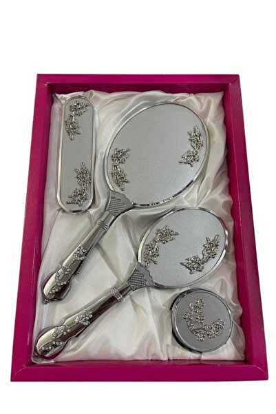 Yorkshire Polo Club مجموعة مشط مرآة مكونة من 4 قطع هدية مهر للموسم الجديد