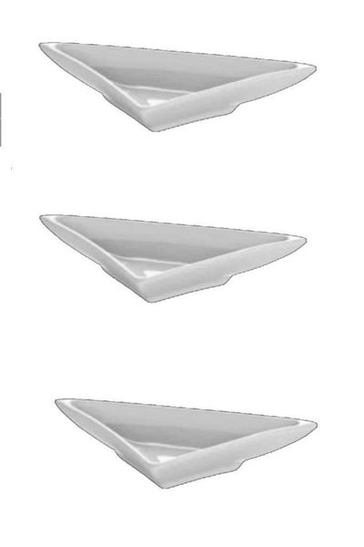 Kütahya Porselen Tavola 15 Cm Mini Triangle Breakfast, sauce, appetizer, cookie bowl