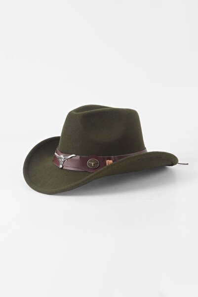 Kapin قبعة رعاة البقر فيدورا - كاكي