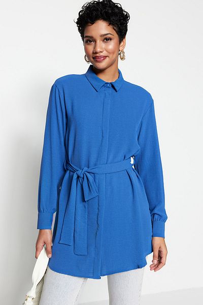 Trendyol Modest Hemde - Blau - Regular Fit
