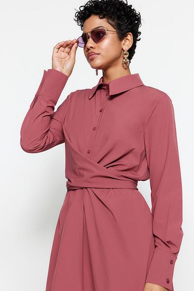 Trendyol Modest Kleid - Rot - Basic