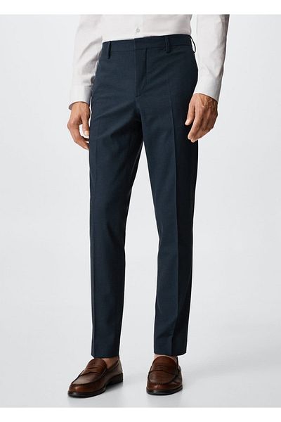 MANGO Man Pantaloni cu microțesute super slim fit