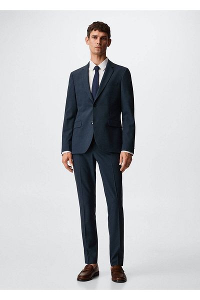 MANGO Man Pantaloni cu microțesute super slim fit