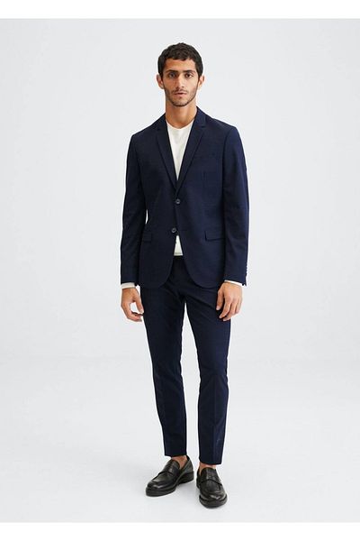 MANGO Man Super Slim Εφαρμοσμένο καρό σακάκι
