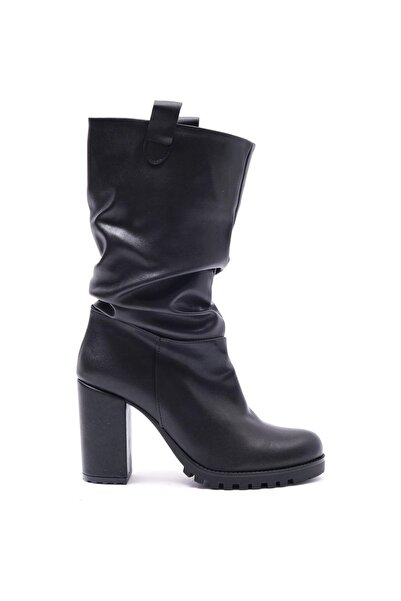 Beety 22bk109.136 Topuklu Büzgülü Araboy Kadın Bot