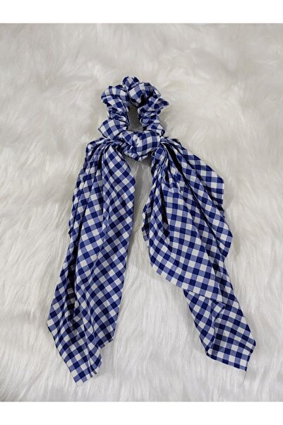 Elvinege Aksesuar Pötikareli Desen Kumaş Fularlı Simit Toka Seti - Fular Toka