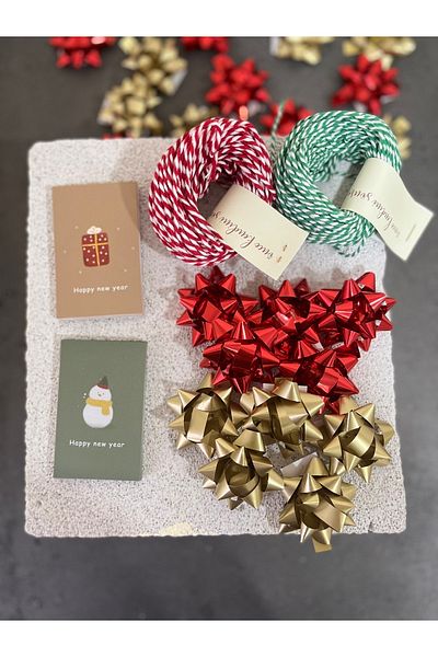 Meyofficial New Year Packaging Kit (Happy New Year Card, Tie Rope)