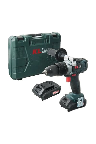KLPRO Kl Pro Akülü Darbeli Matkap Kömürsüz 18volt/2.0ah Li-ion Çift Akülü Kld...
