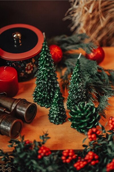 davetiyen 4 Lü Çam Ağacı Set