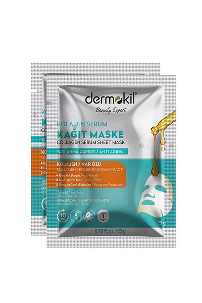 Dermokil Collagen Serum Paper Mask 23 Gr X 2 Pieces