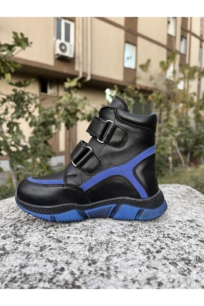 MOTTİ KİDS CLUB Hakiki Deri Hakiki Kürklü Ortopedik Erkek Çocuk Bot