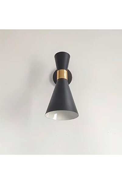 Rsylight Retro Rustik Dekoratif Metal Siyah Mafsallı Vintage Aplik