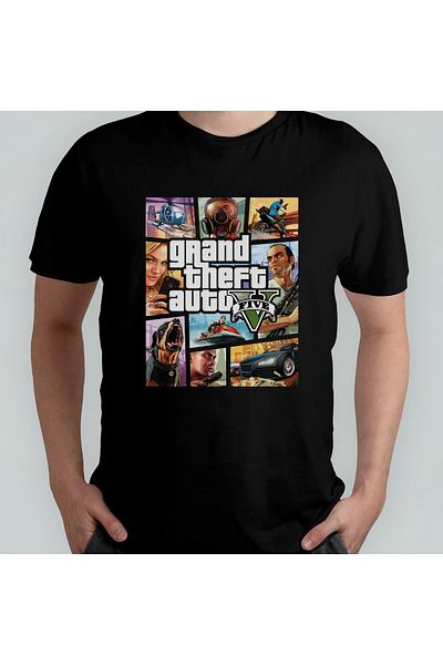 Pixxa Μοντέλο μπλουζάκι Grand Theft Auto 100% Cotton Crew Neck - 1