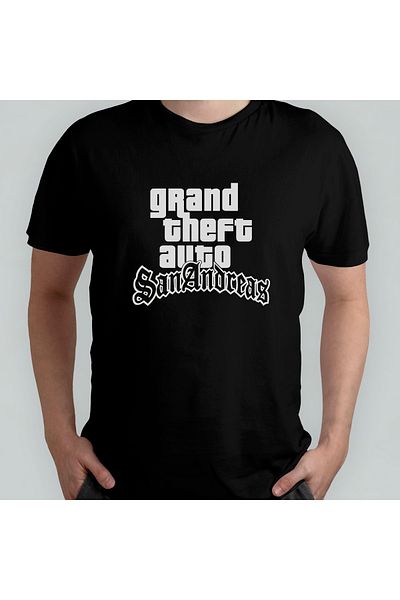 Pixxa Μοντέλο μπλουζάκι Grand Theft Auto 100% Cotton Crew Neck - 6