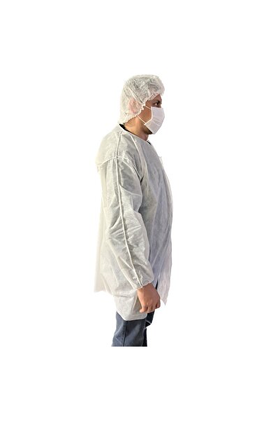 AK-YEL MEDİKAL Akyel Ziyaretçi Önlüğü - Beyaz